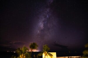 Starry night sky over the Kohala Coast near Mauna Lani, Big Island Hawaii